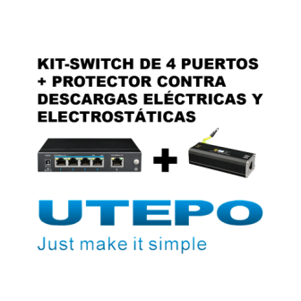 UGC4550001 UTEPO KIT- Switch UTEPO PoE de 5 puertos Fast Ethernet  4 puertos PoE  60W
