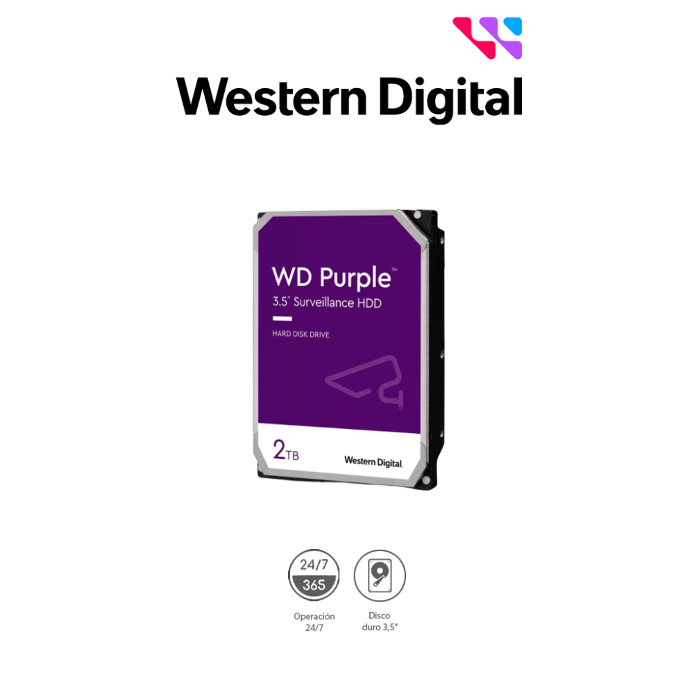 WDC1490021 WESTERN DIGITAL WESTERN DIGITAL WD23PURZ - Disco duro de 2TB / Serie Purpl