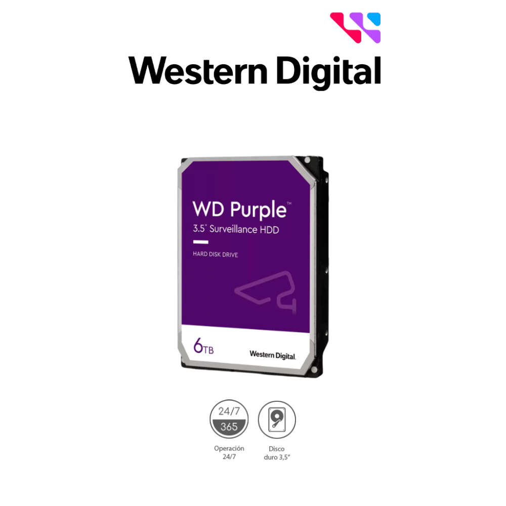 WDC1490024 WESTERN DIGITAL  WESTERN DIGITAL WD64PURZ - Disco Duro de 6 TB Purple/ Esp