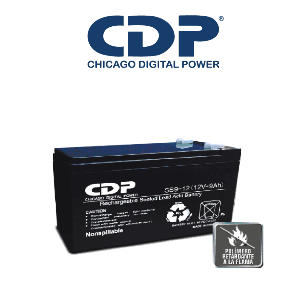 CDP081001 CHICAGO DIGITAL POWER  CDP B-12/9.0  SLB 12-9 - Bateria de respaldo / 12V a