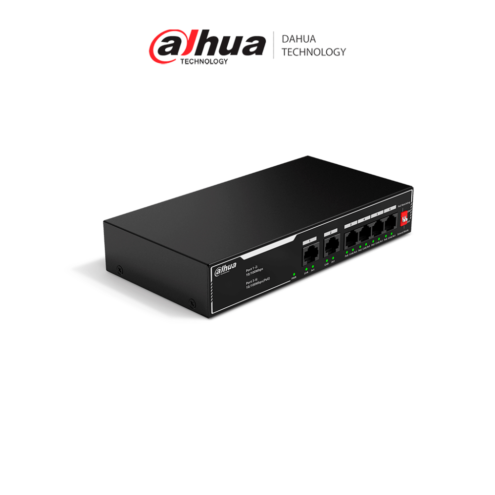 DHT3720050 DAHUA DAHUA  DH-SF1006LP - Switch PoE de 6 Puertos Fast Ethernet/ 4 Puerto