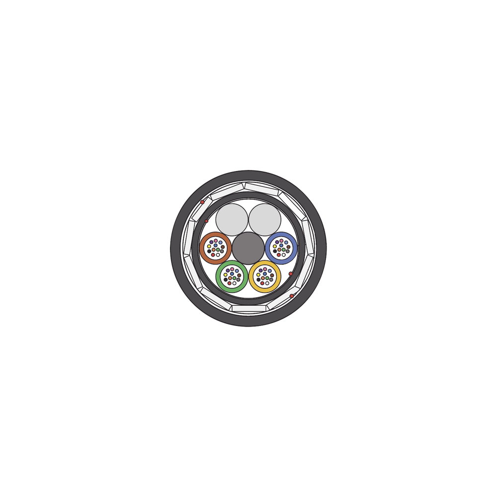 OCADSSARMD48C Kilmetro de Fibra ptica Area (ADSS) G.652D Armada Anti roedor Diel